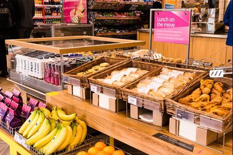 A 'day table' at the front of the store features a proposition that rotates daily to cater for breakfast, lunch and dinner shopping missions.